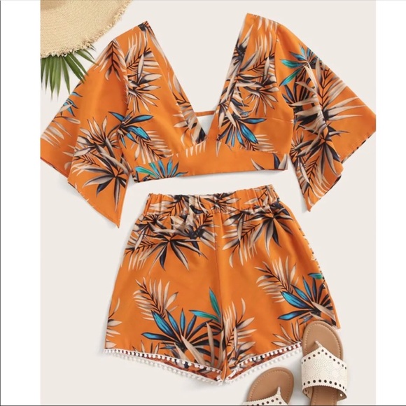 Pants - SOLD ❌❌ Tropicana Top & Shorts Set
